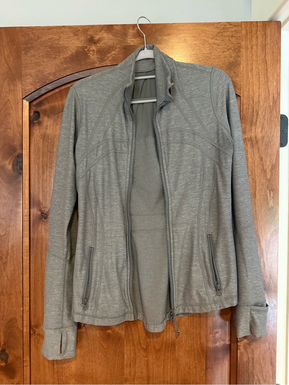 lululemon athletica Heather Gray Full-Zip Bomber Jacket